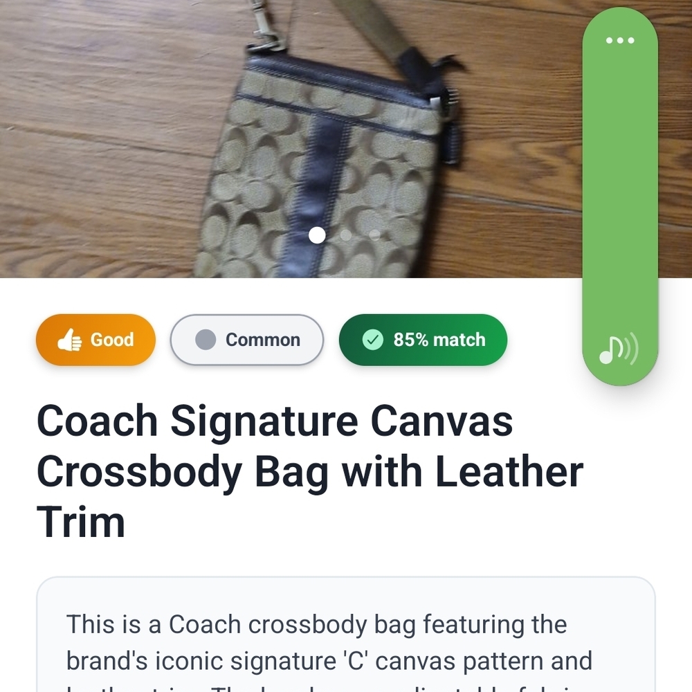 Coach Brown and Black Canvas Messenger Bag